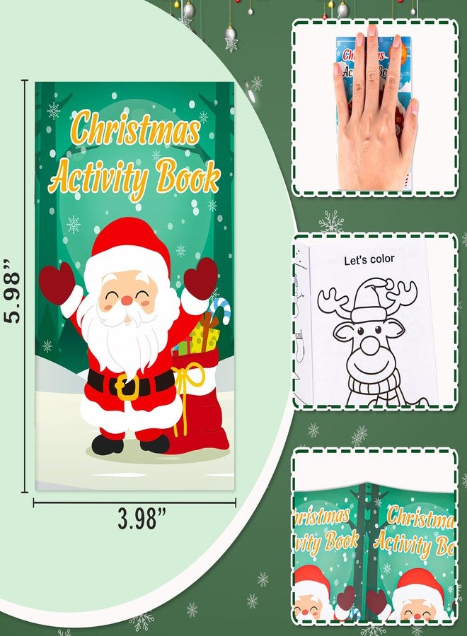 Winrain 24PCS Christmas Activity Books Party Favors for Kids - Winter Xmas Holiday Games Coloring Maze Book in Bulk, Classroom Activities Crafts Gifts - Image 5